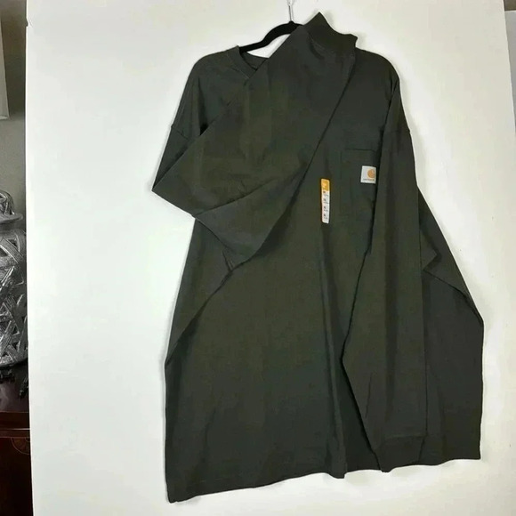 CARHARTT LONG CUFFED SLEEVE CAMO GREEN 3XL LOOSE FIT HEAVYWEIGHT NWT W/POCKET - Picture 4 of 5